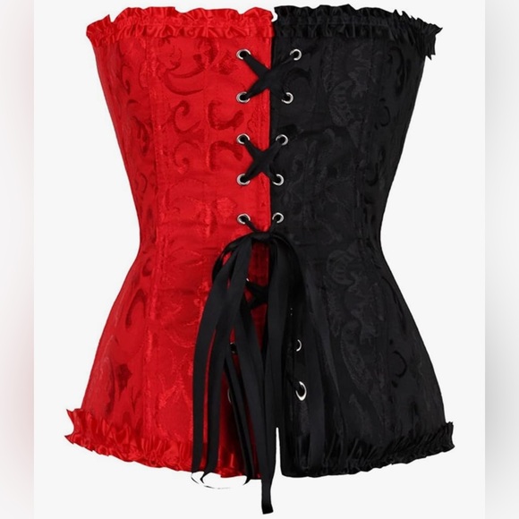 Black and red corset - Picture 2 of 9